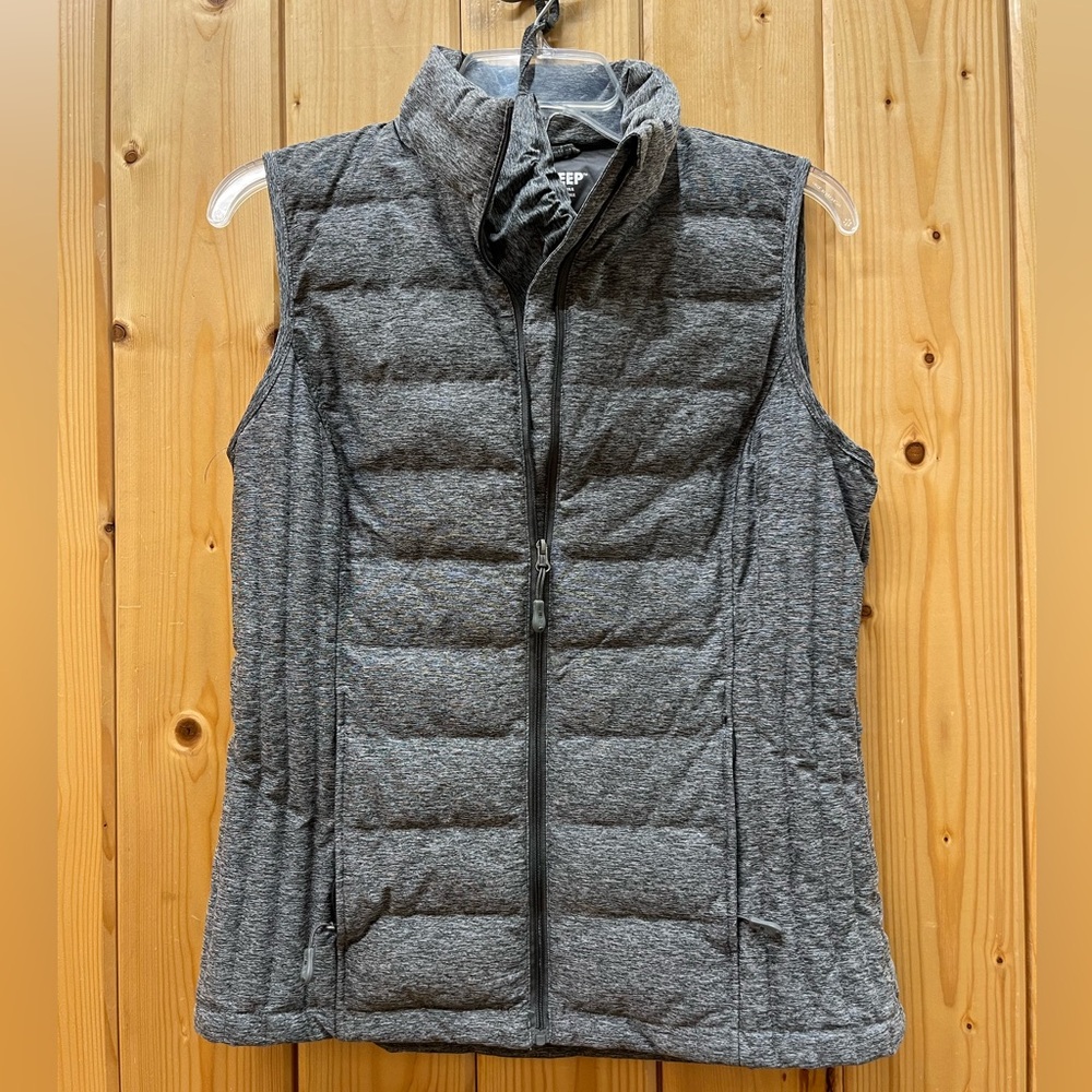 Heatkeep Solid Down Packable Puffer Heather Gray … - image 2